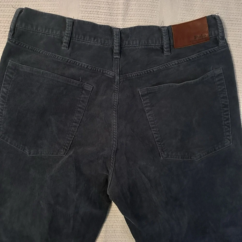 Polo Ralph Lauren Blue Corduroy Pants Stretch Classic Fit Men's Size 36T/38